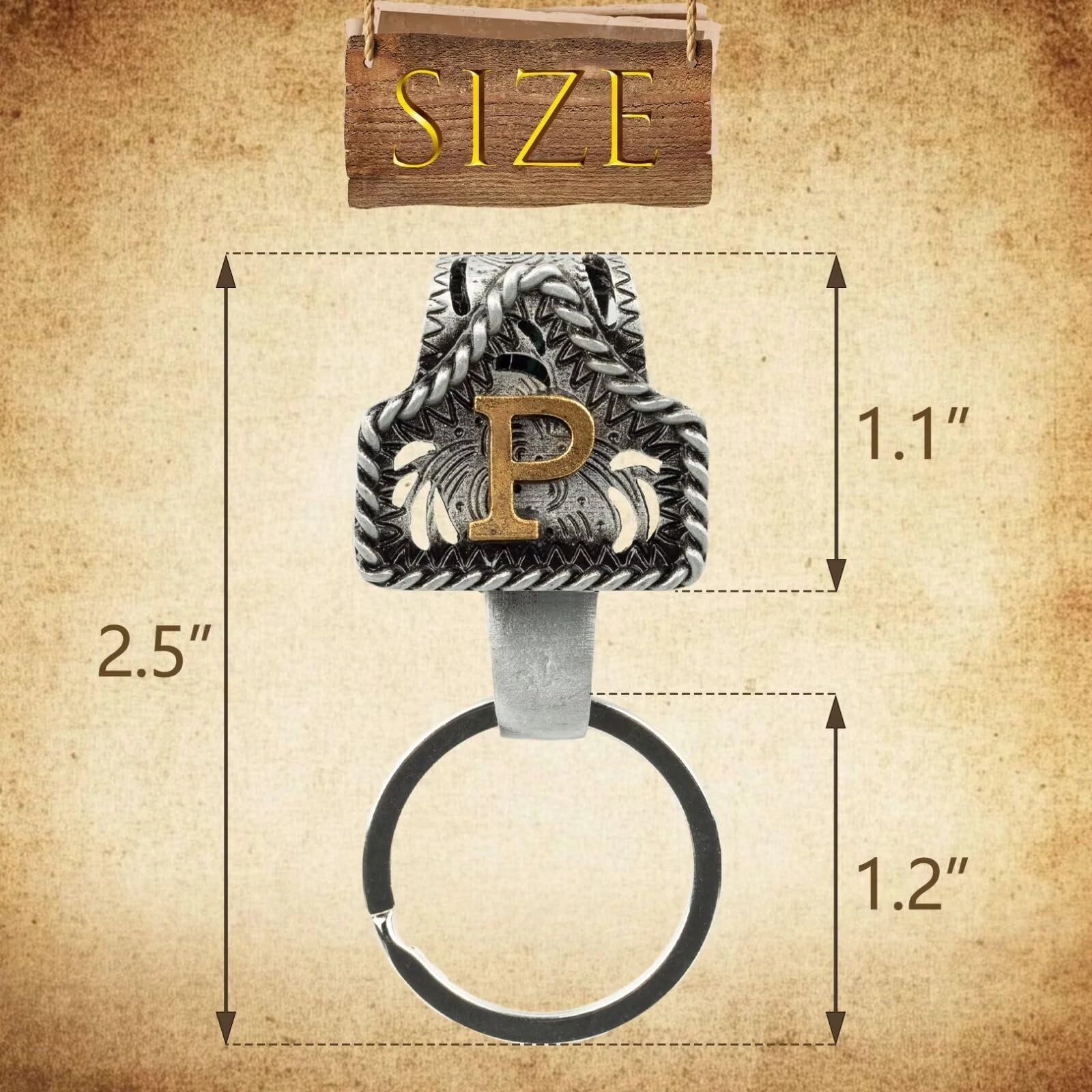 Letter Keychain - Western
