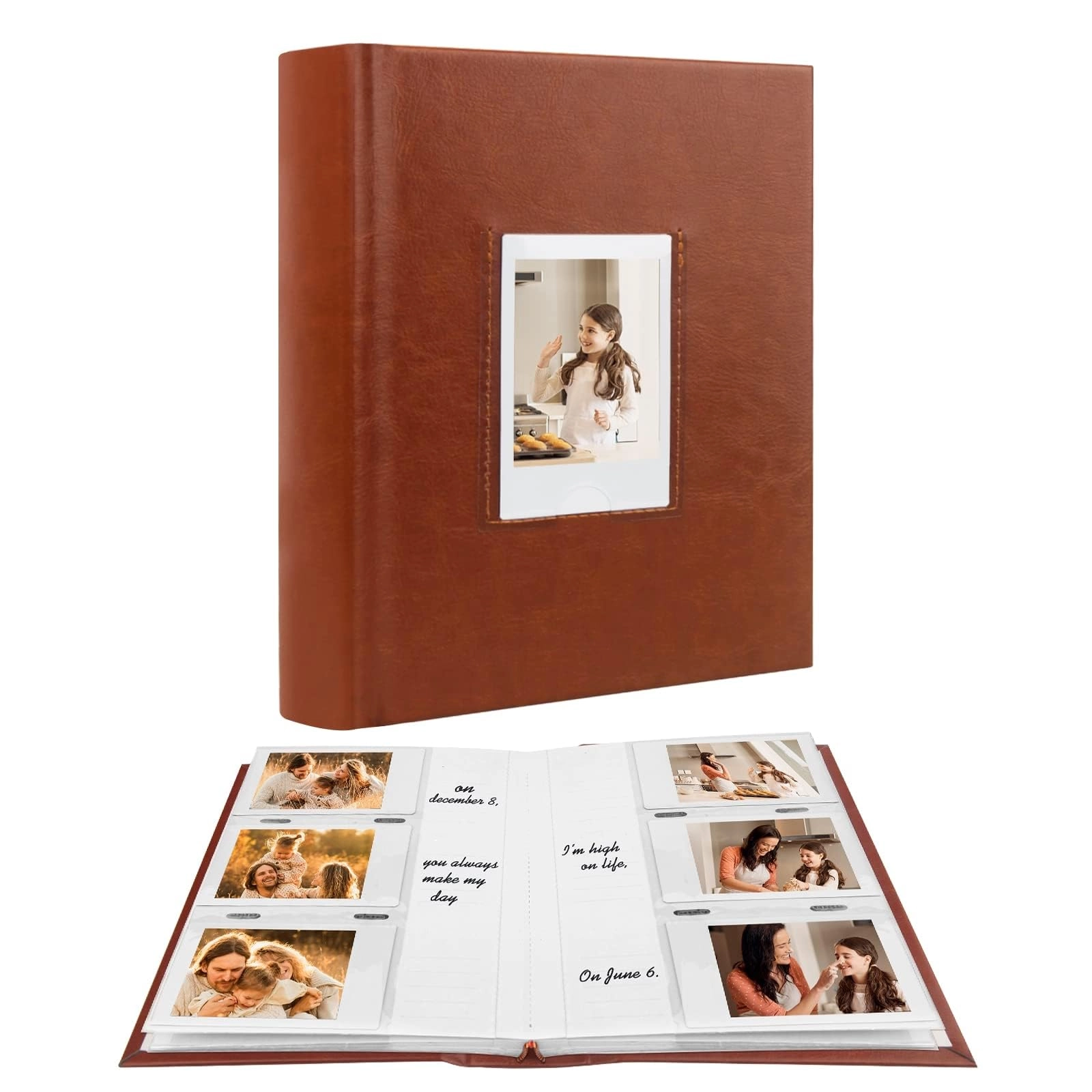 Veicevol 2x3" 180 Pockets Faux Leather Photo Album