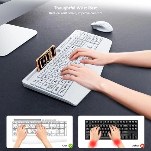 Large Print Wireless Keyboard - Wireless