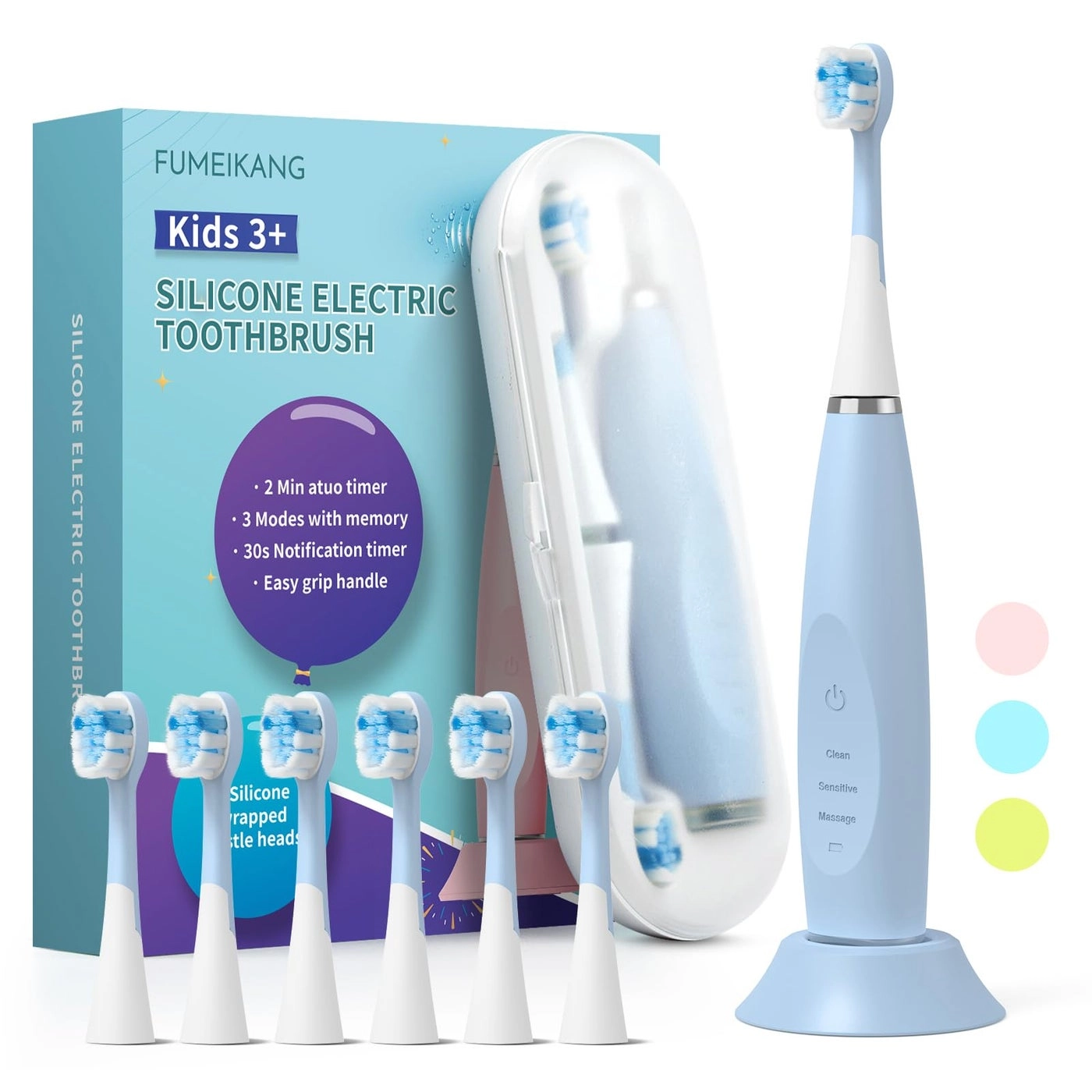 FUMEIKANG Kids Electric Toothbrushes - Sonic Rechargeable Smart Timer