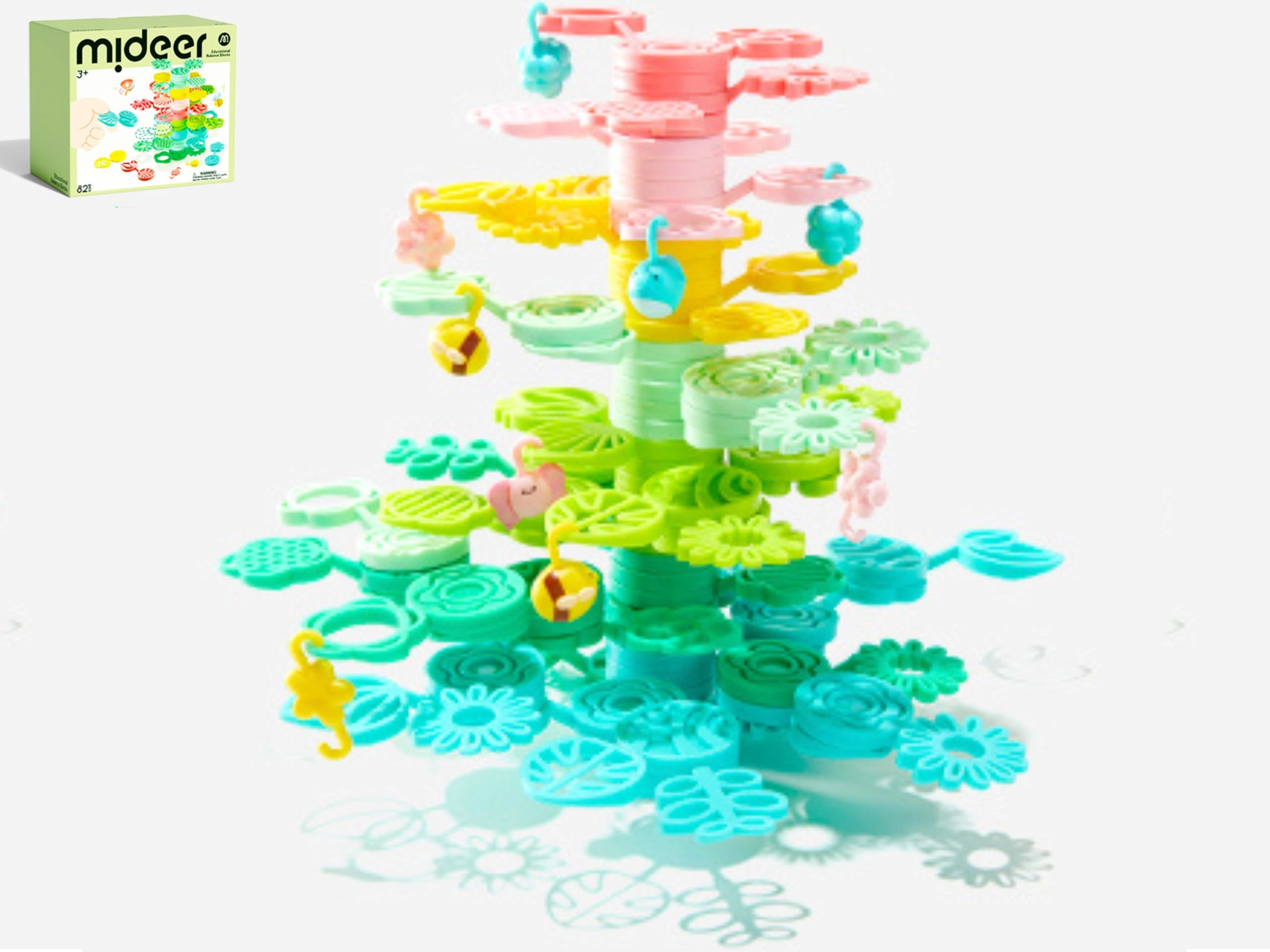 MIDEER Floral Balance Blocks - 6 - 12 years 82 pieces