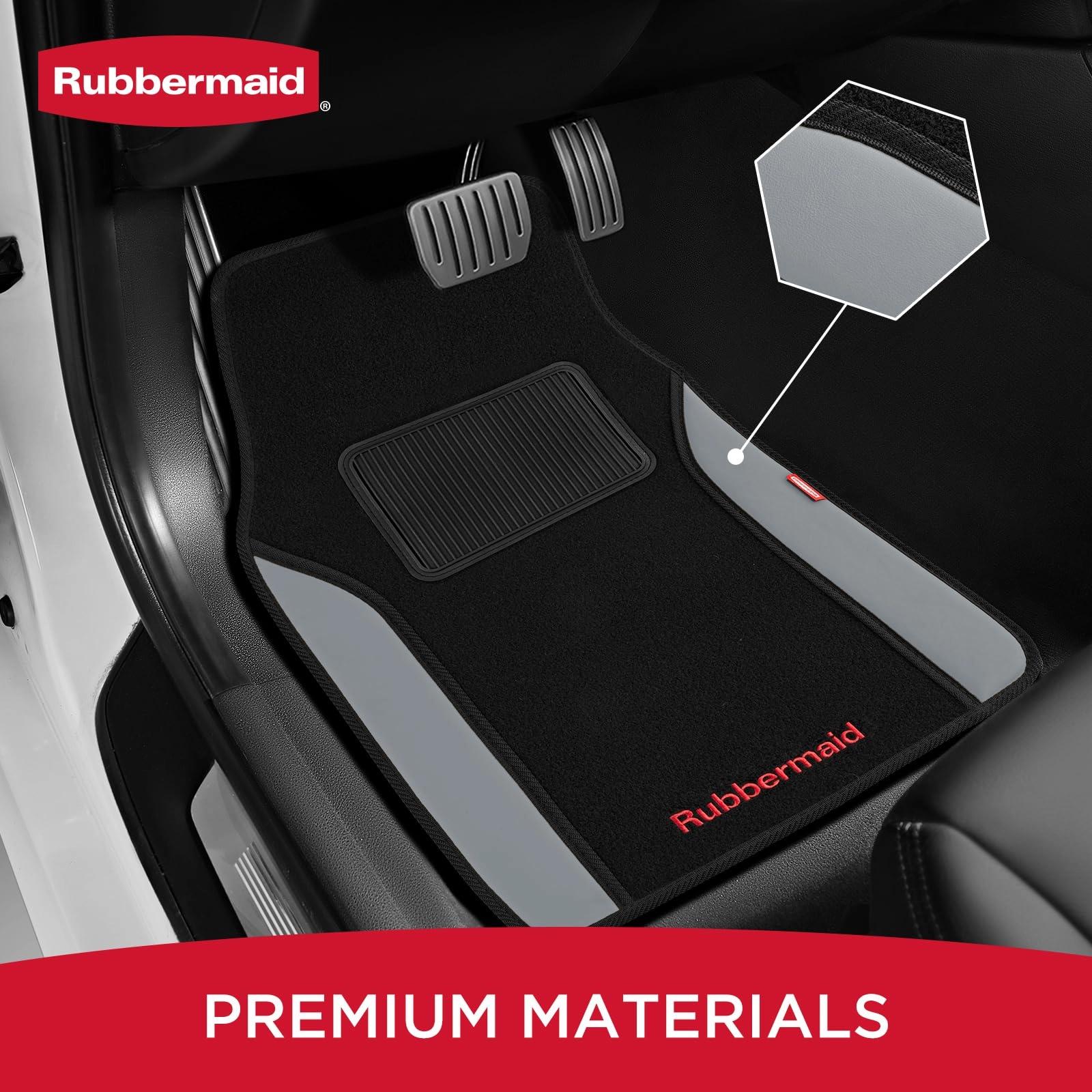 Car Mats - Gray Carpeted Universal Fit