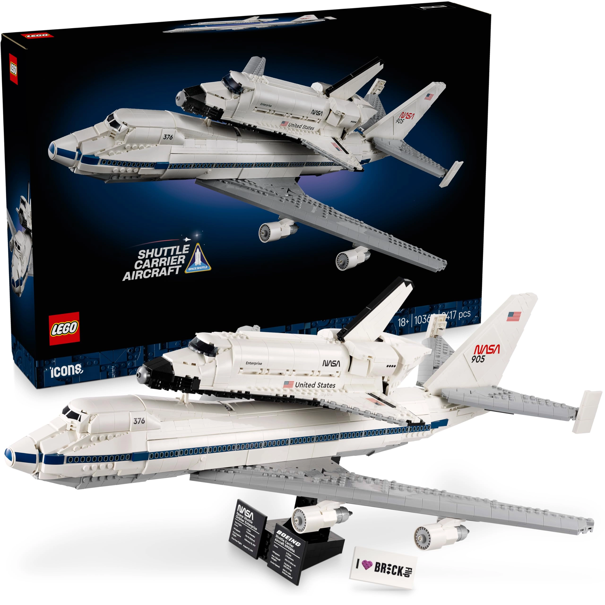 BRICK Flip Lego Space Shuttle Transport Jumbo (10360) - Icons Boeing 747