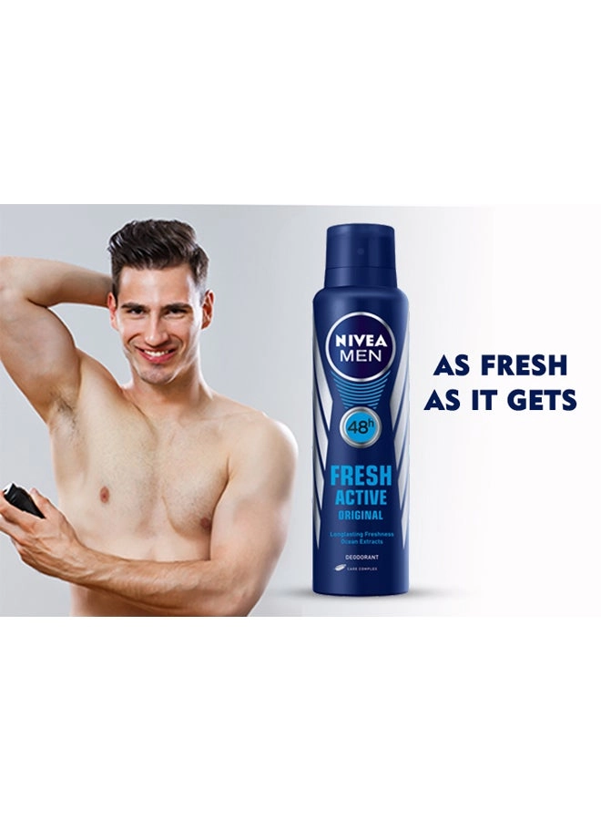 Fresh Active Deodorant Body Spray - 450ml Blue/Grey Pack