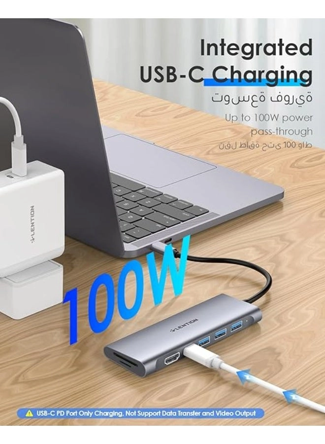 CB-CE18s - 8-in-1 USB-C Hub 4K@60Hz HDMI 100W PD