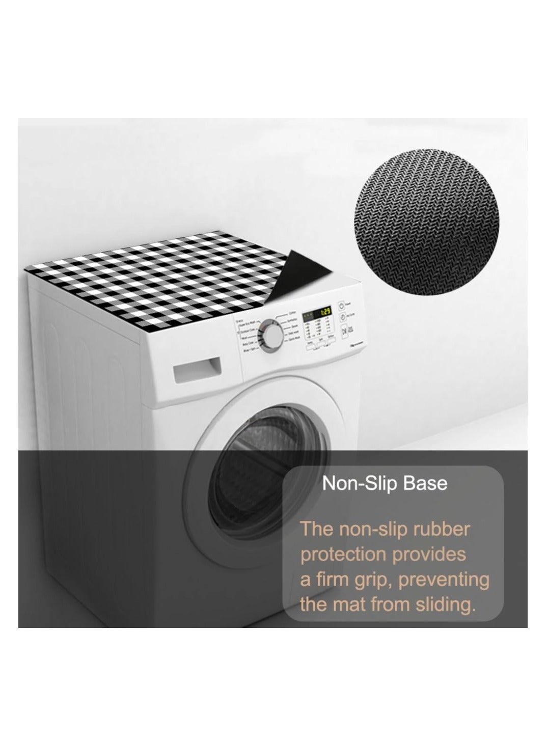 Washer and Dryer Top Protector Mat - 2PCS 25.6\" x 23.6\" Non-Slip Bundle