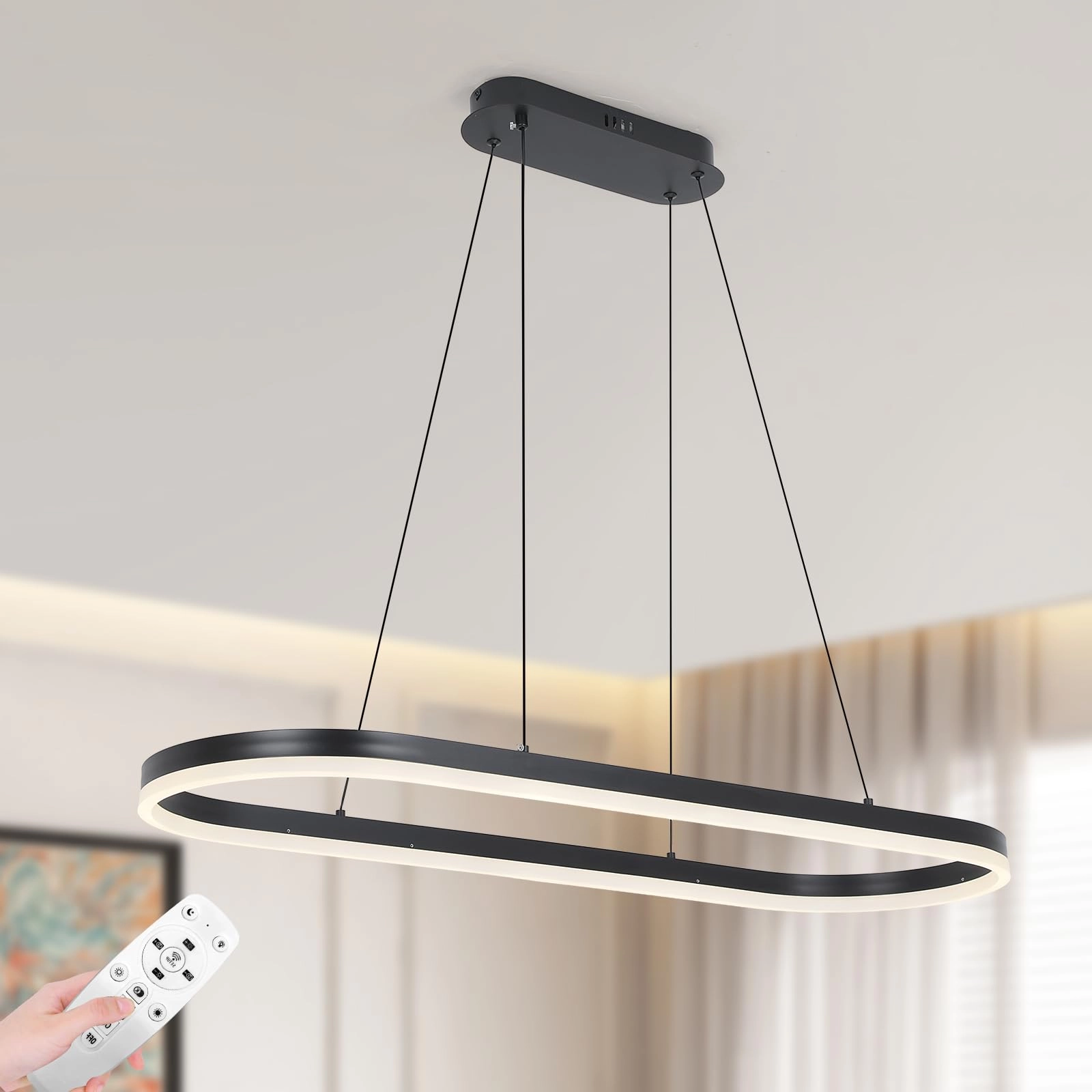 YATAI LIGHTING LED Oval Chandelier - 100cm