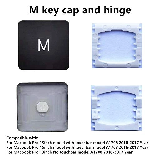 N Key Cap and Hinge - MacBook Pro A1706 A1707 A1708 black