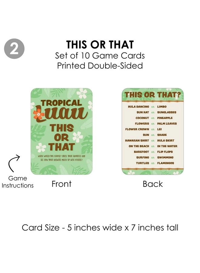 Tropical Luau 4 - Hawaiian Beach 10 Cards Each Bundle