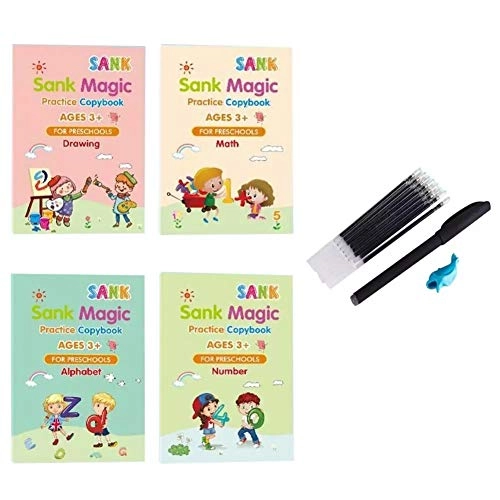 Magic Calligraphy Tracing Book - 4 Packs