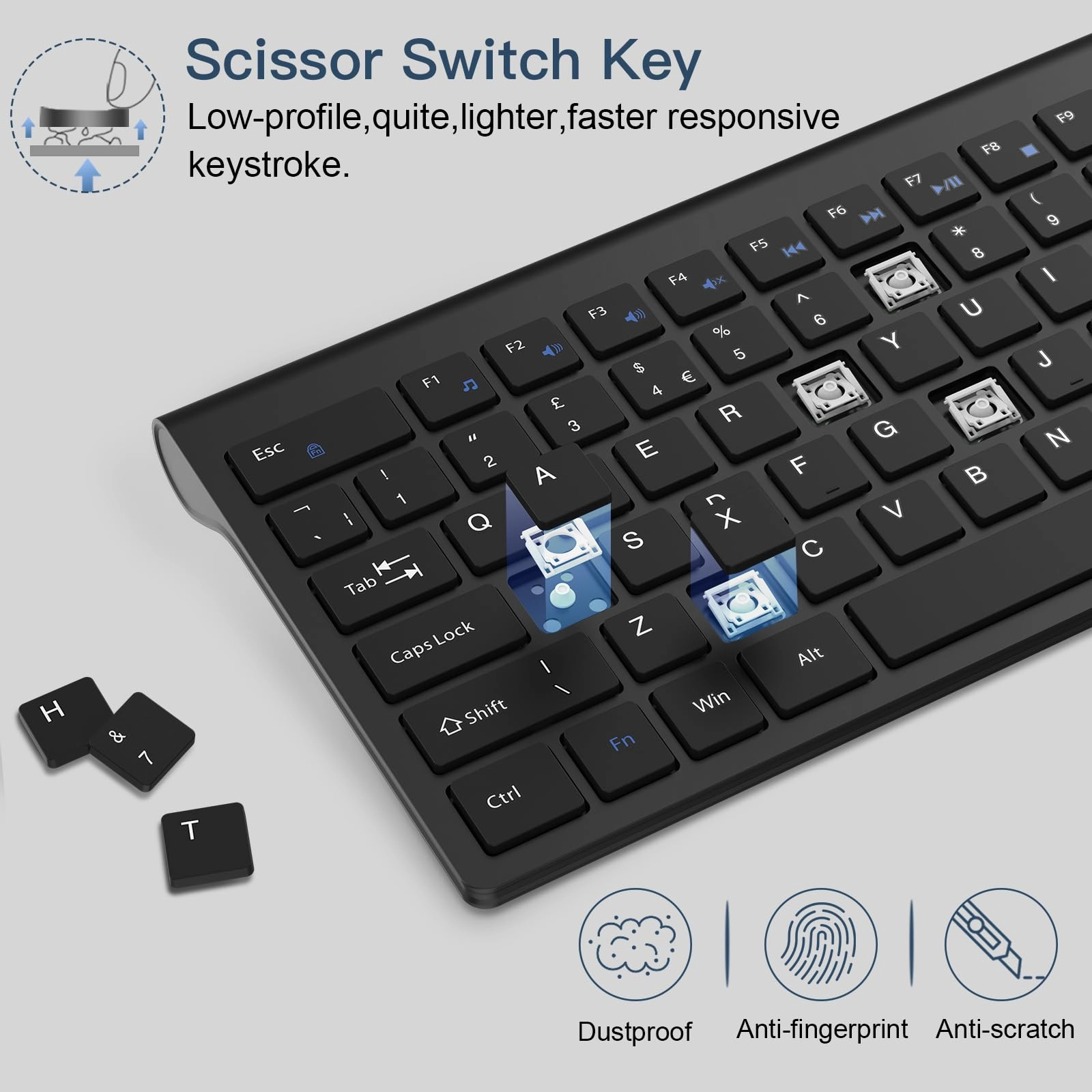 Wireless Keyboard Mouse Combo - UK Wireless