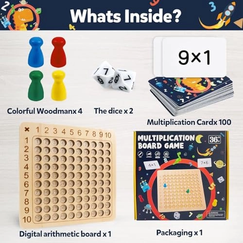 Interactive Multiplication Board Game - 5+