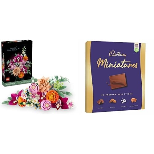 LEGO Flower Bouquet - 15 buildable flower stems + Miniatures Collection - 200G