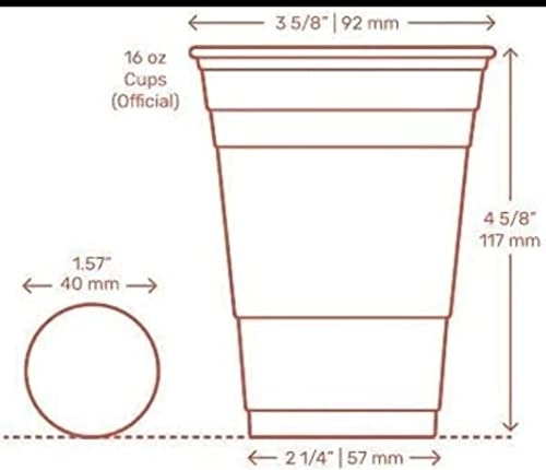 Bear Pong Paper Cup - 50 pcs - Includes Ping Pong Balls - 350 ml