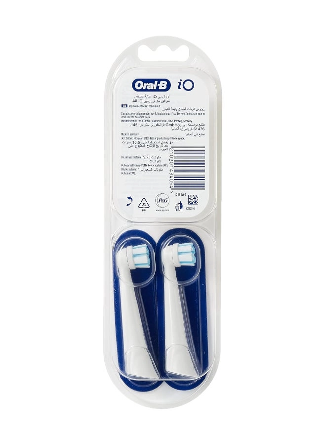 iO RB SW-2 - Pack Of 2 Gentle Care Replacement Brush Heads