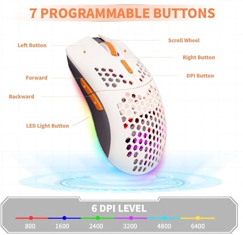 Ultra-light Honeycomb Gaming Mouse - Wired