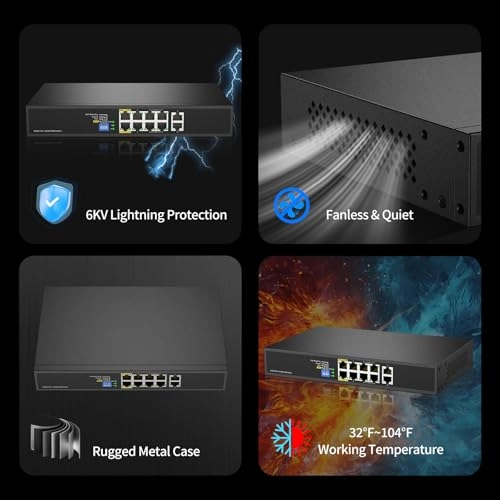 90W POE Switch - 8-ports