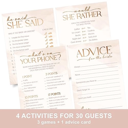 Bridal Game Cards - Adult 4 Adult