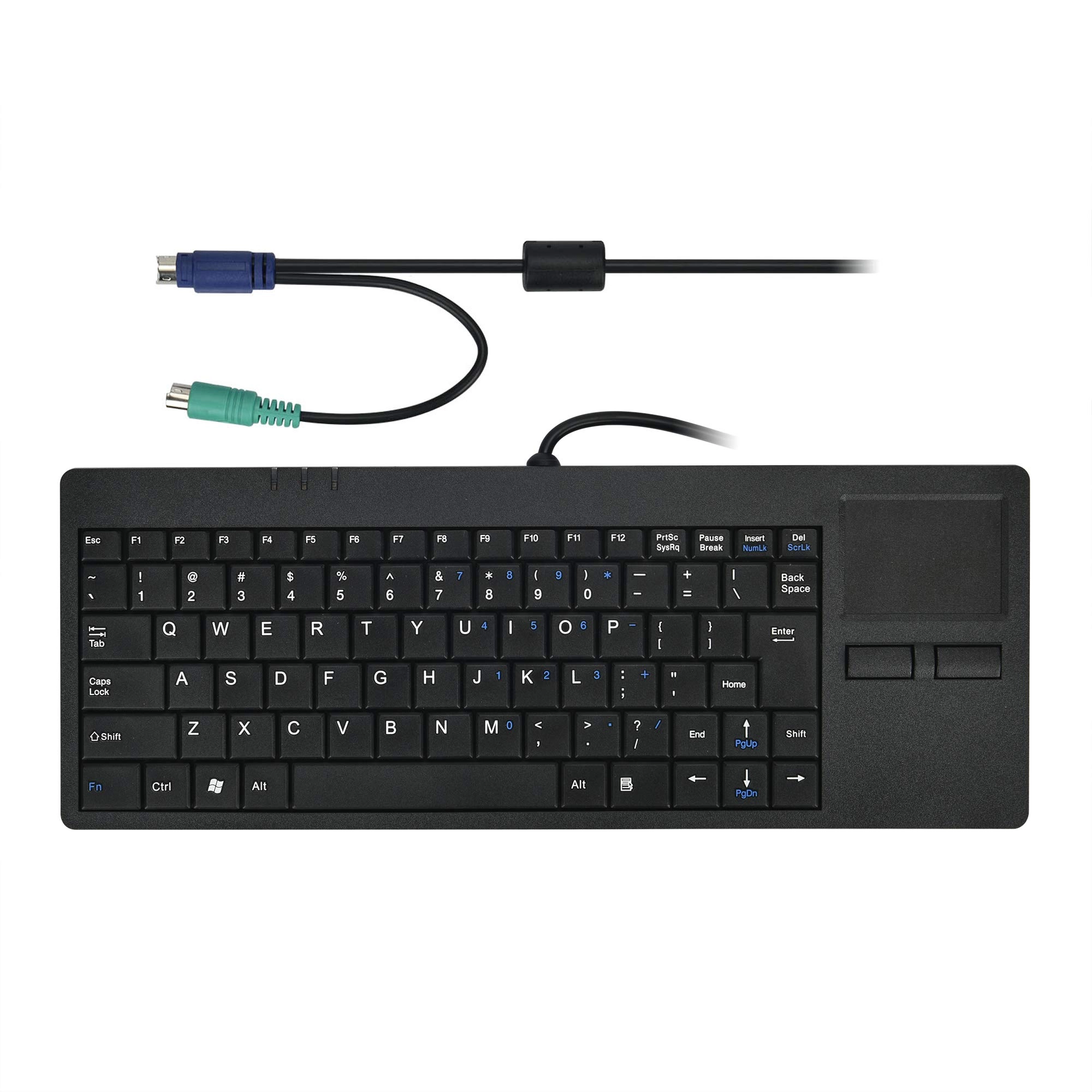 MCSaite PS2 Keyboard - QWERTY Wired