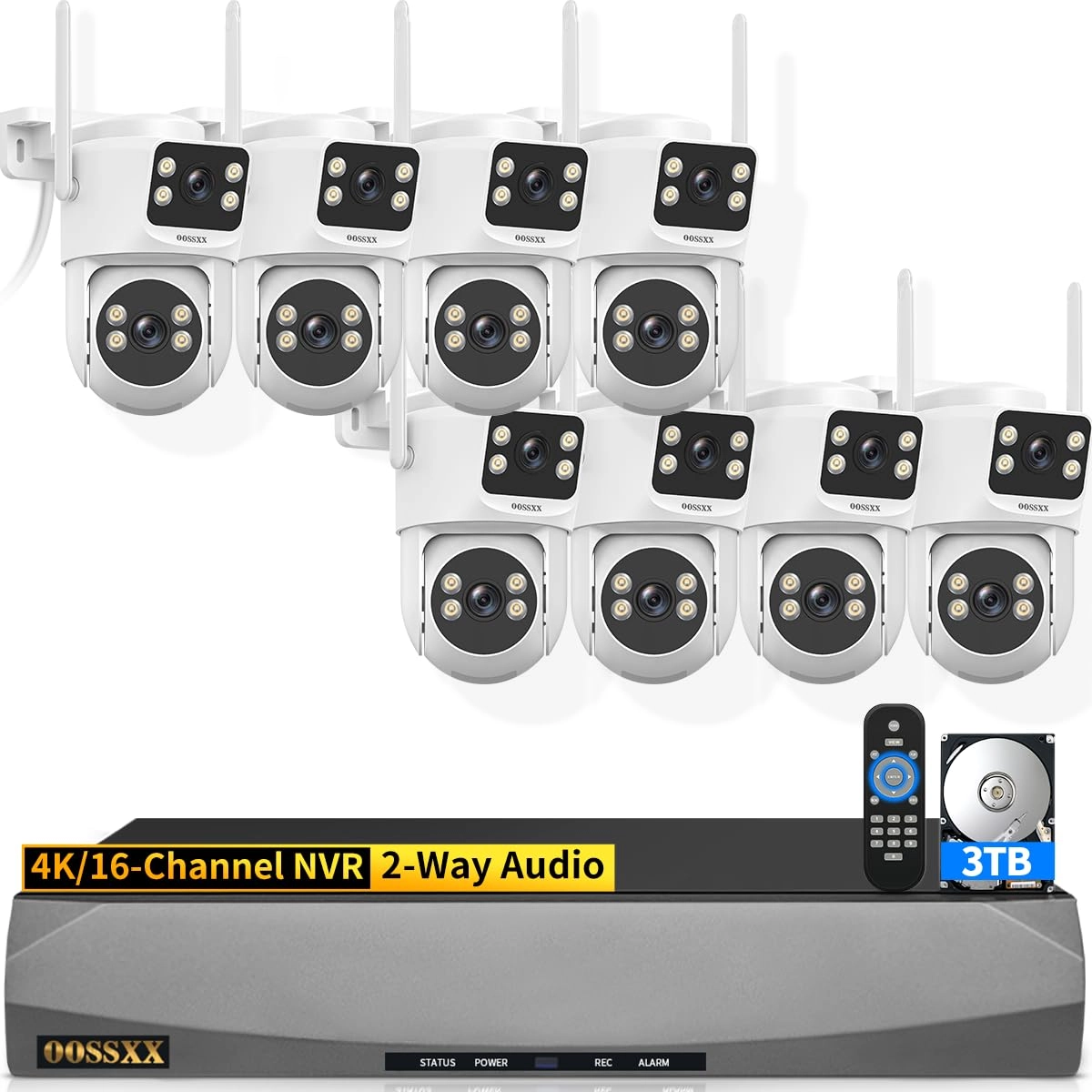 OOSSXX Wireless Security Camera System 2.5K