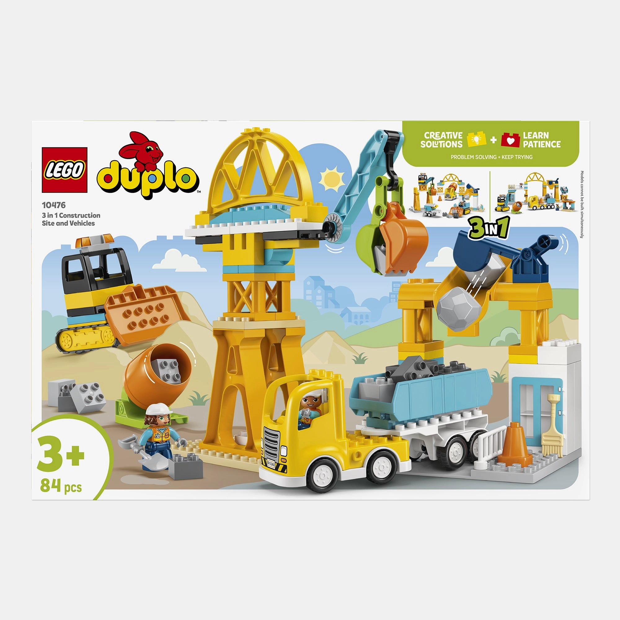 Duplo Town 3 In 1 Construction Site And Vehicles - Truck 84 pcs