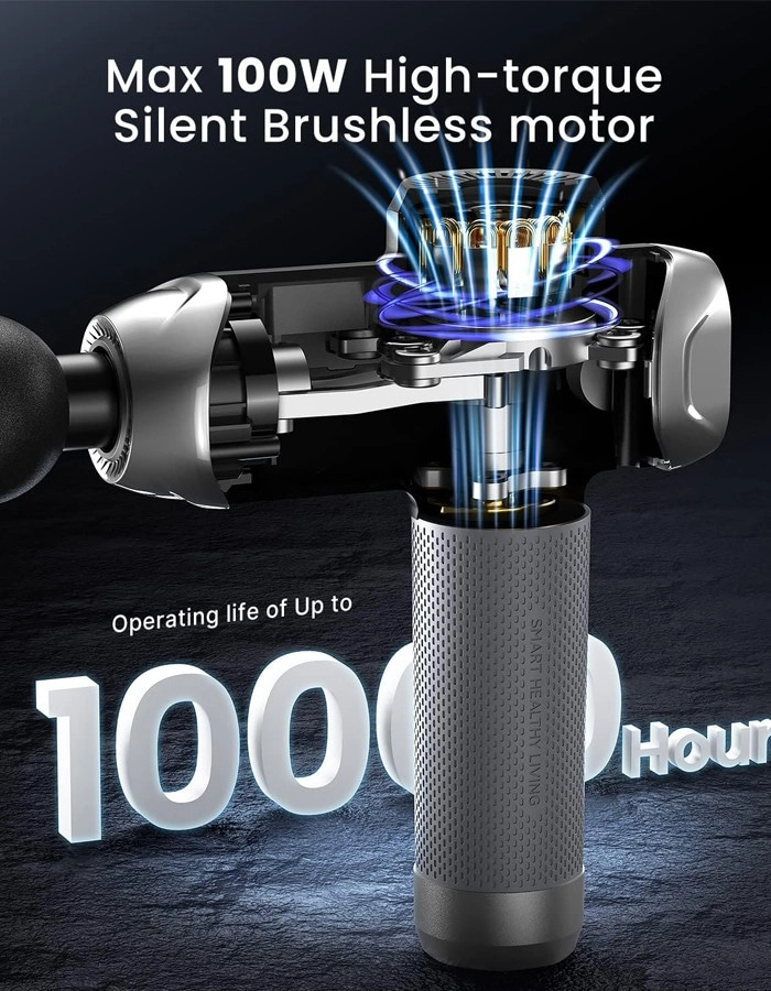 Power Massage Gun - 6 Heads 6 Speed
