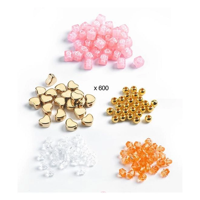 Silver Alphabet Beads Set - 1000 Pcs