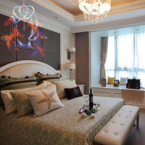 Dreamcatcher - Siderosphere, feathers, lines, wood beads.