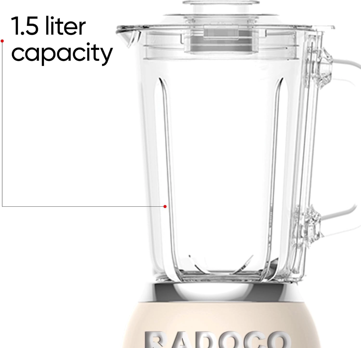 Retro Style Blender - 1.1 To 1.9 L black