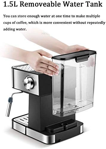 20Bar Coffee Maker - Semi Automatic Steam Milk Foam