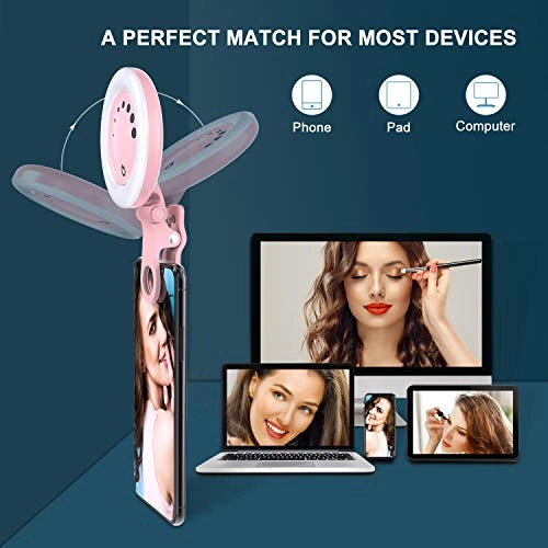 Selfie Ring Light - Clip Dimmable USB