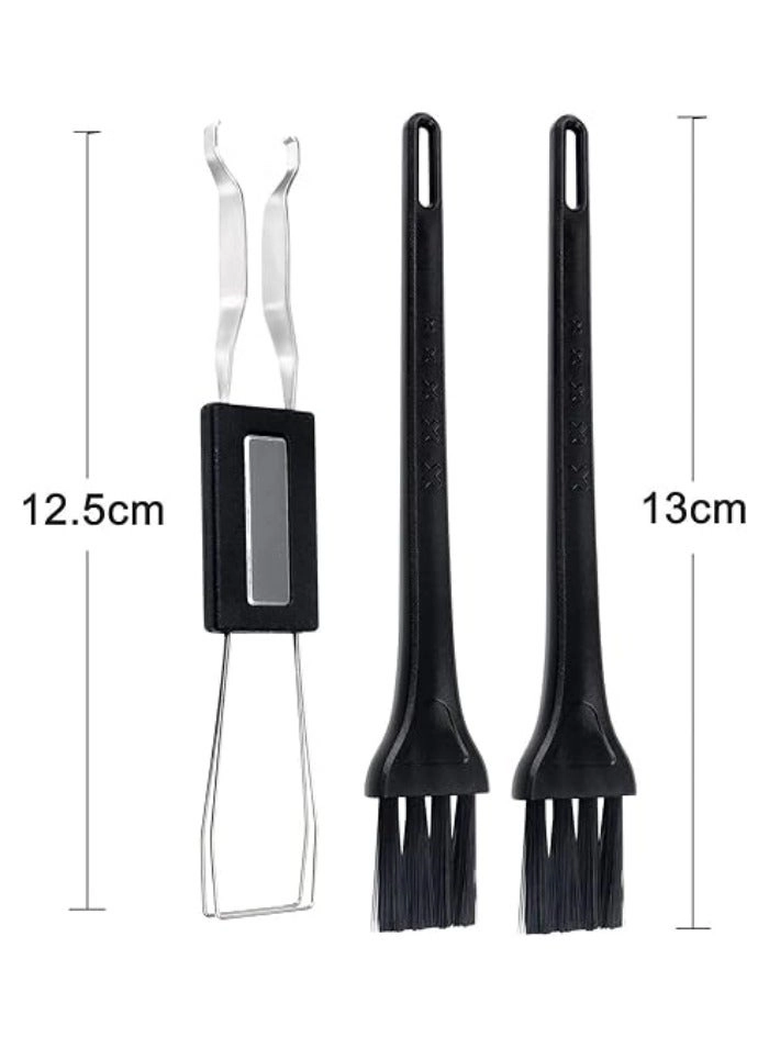 Keycap Puller - Stainless Steel + Keyboard Cleaning Brush - Anti-Static 2 Pcs