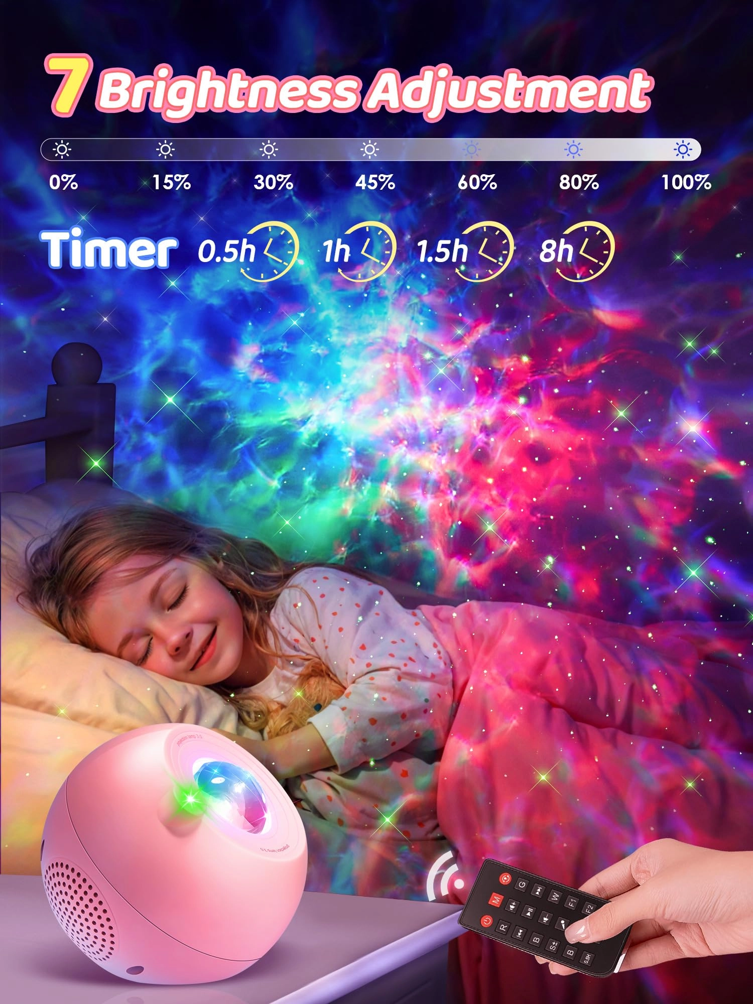 Galaxy Projector - 4 IN 1 Pink