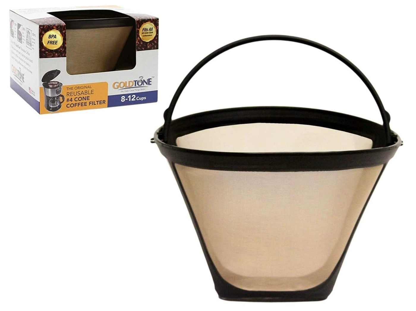 GoldTone Products No.4 Cone Style Replacement Coffee Filter