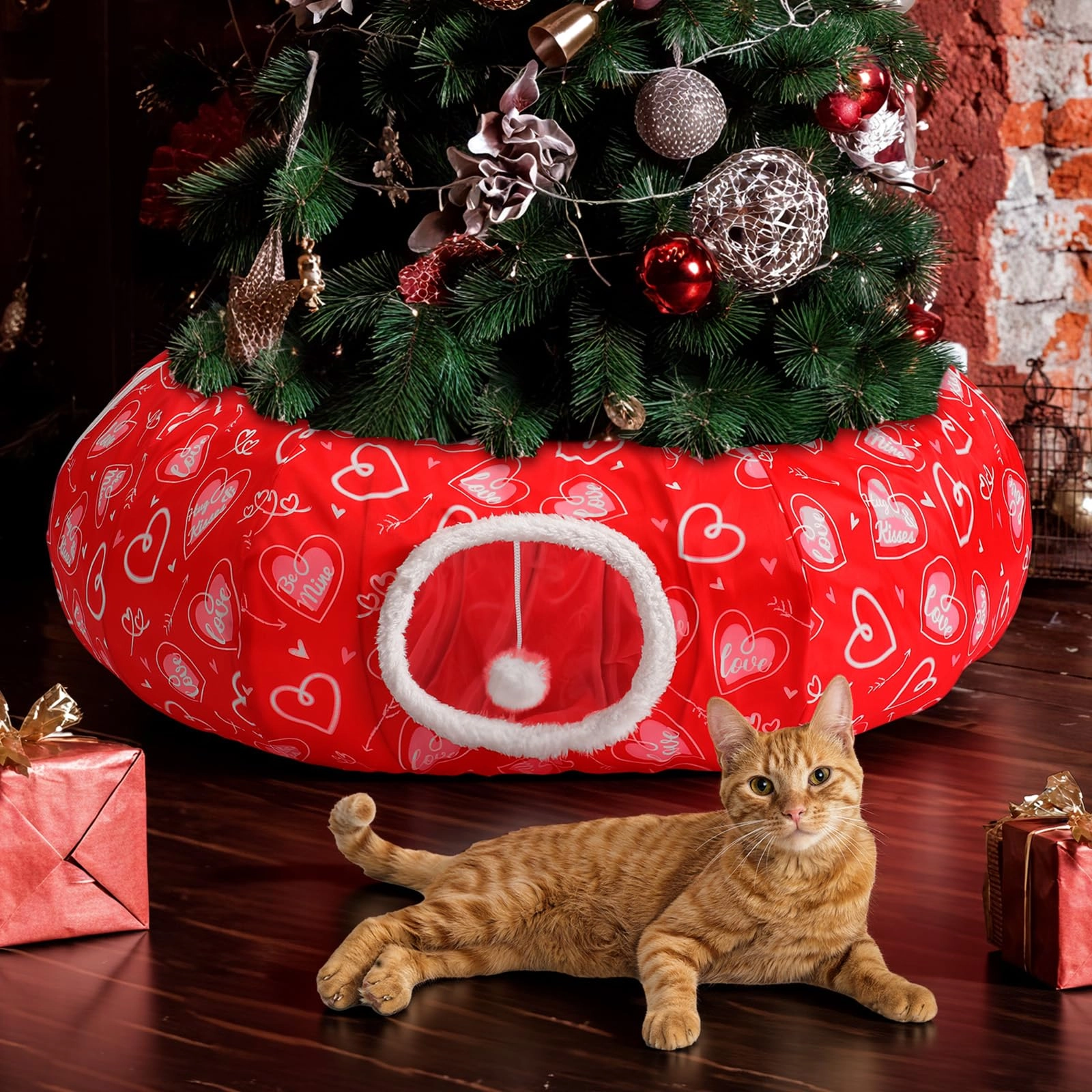 Soulchen Cat tunnel bed - 3 ft x 3 ft x 9.8 Inches