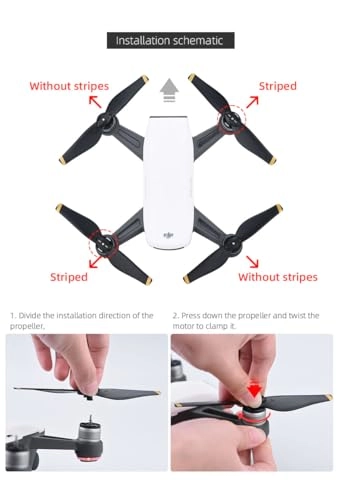 Replacement Propeller - For Spark 2pair black gold