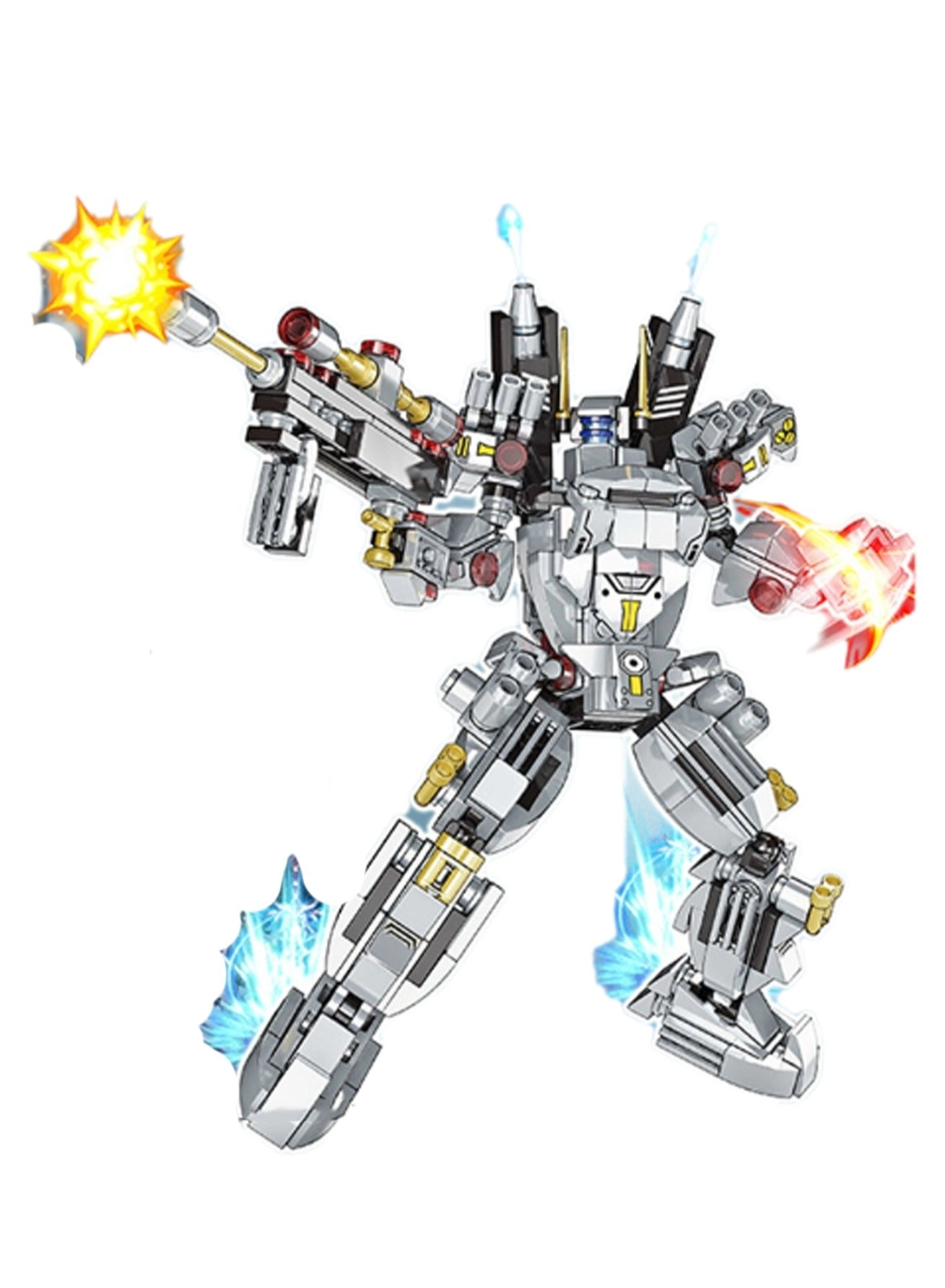 Generic Fighter Mecha - Building Block Assembly Set