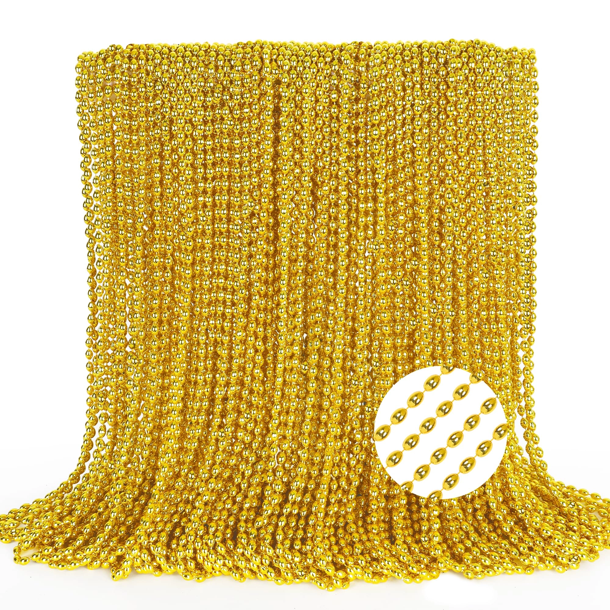 EOBOH Mardi Gras Beads - 32 Inches 100.00 Count