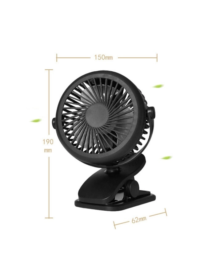 Clip On Mini Desk Cooling Fan - Black Portable