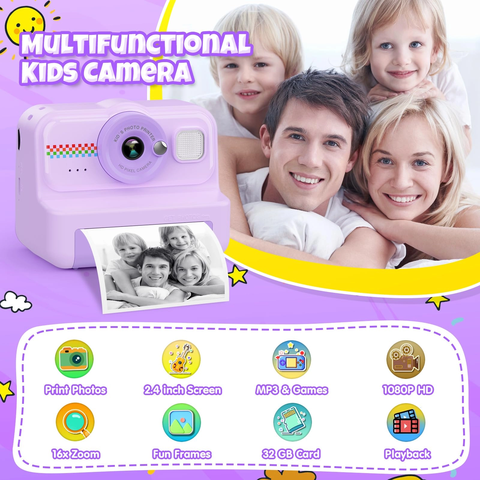 KC02 - 1080P 32GB Purple