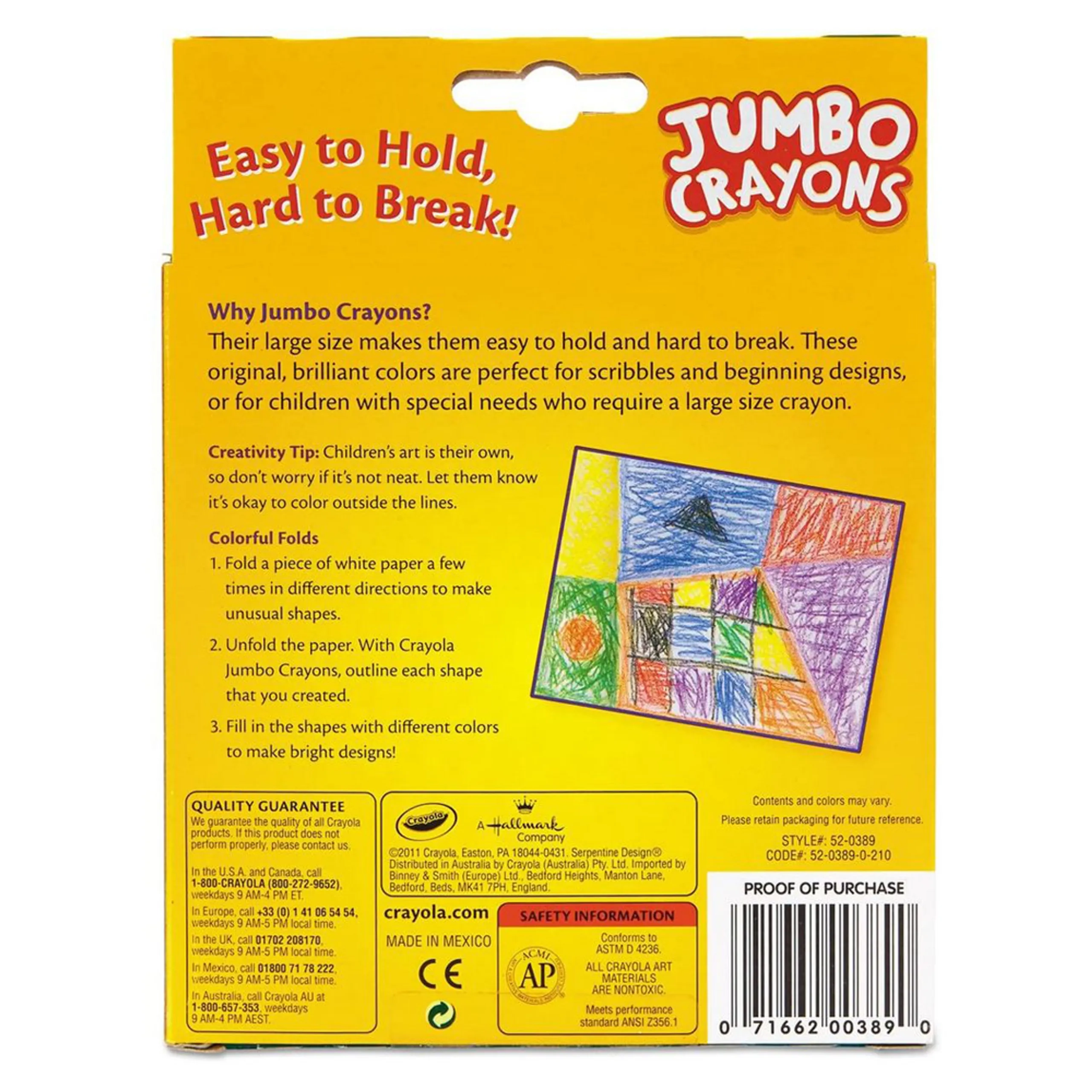 Large Crayons - 8 Pcs