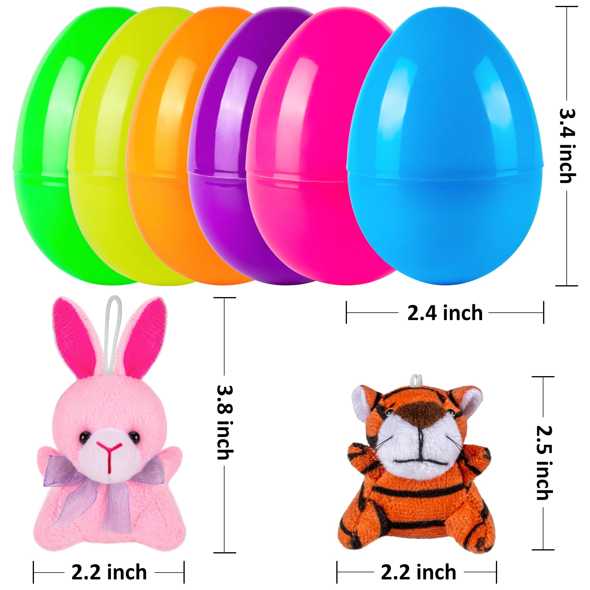 Plastic Easter Eggs with Animal Toys - 36 months+