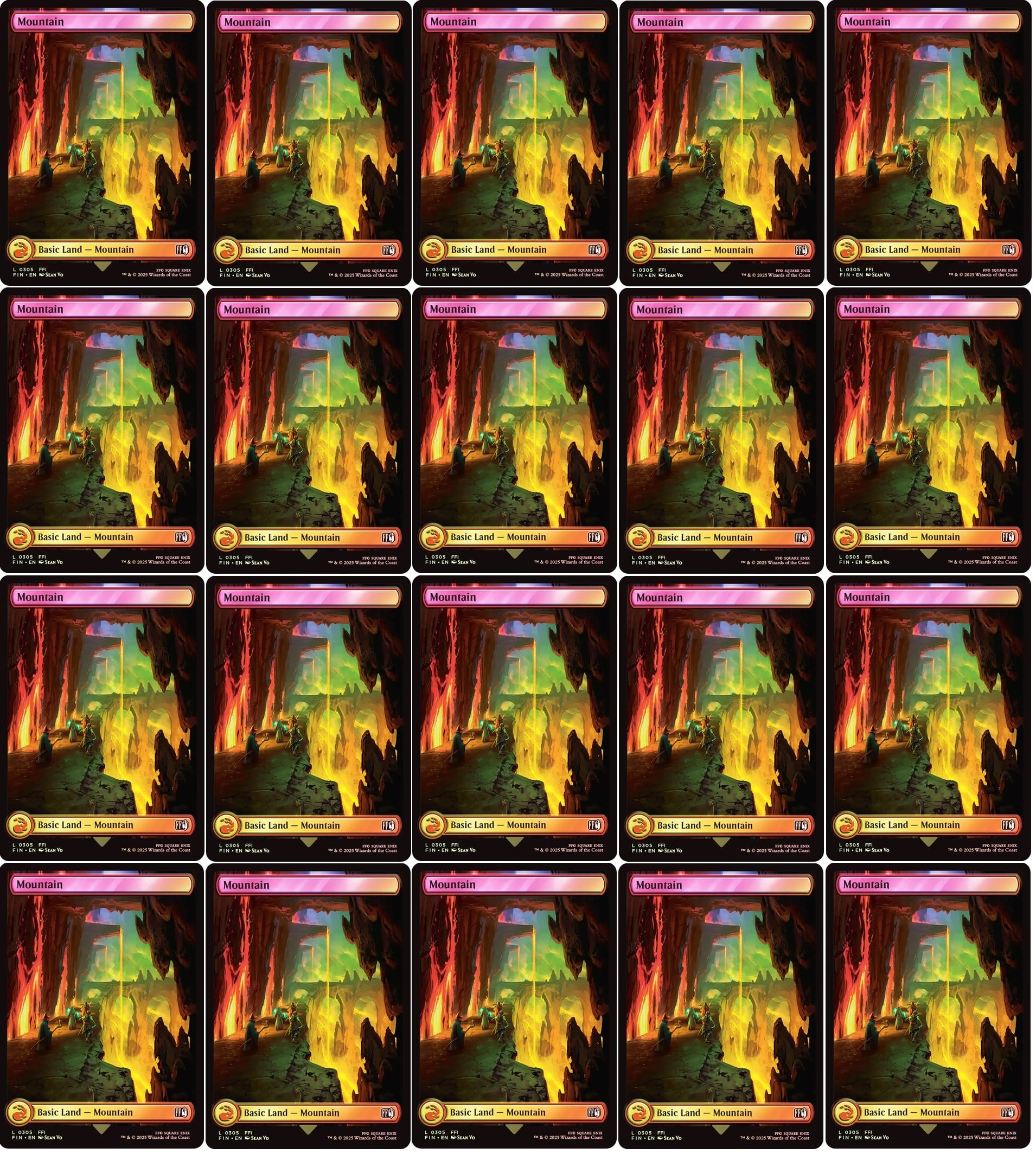 Magic The Gathering Final Fantasy Full Art Lands - 20pcs