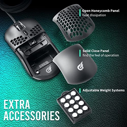 Tyrfing Honeycomb Shell Gaming Mouse - Wired Wireless