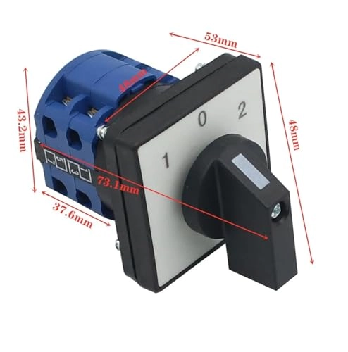 Rail Mounted Cam Switch - 2/3/4/6/7 Position 20A 660V 3 Pole Rotary Changeover