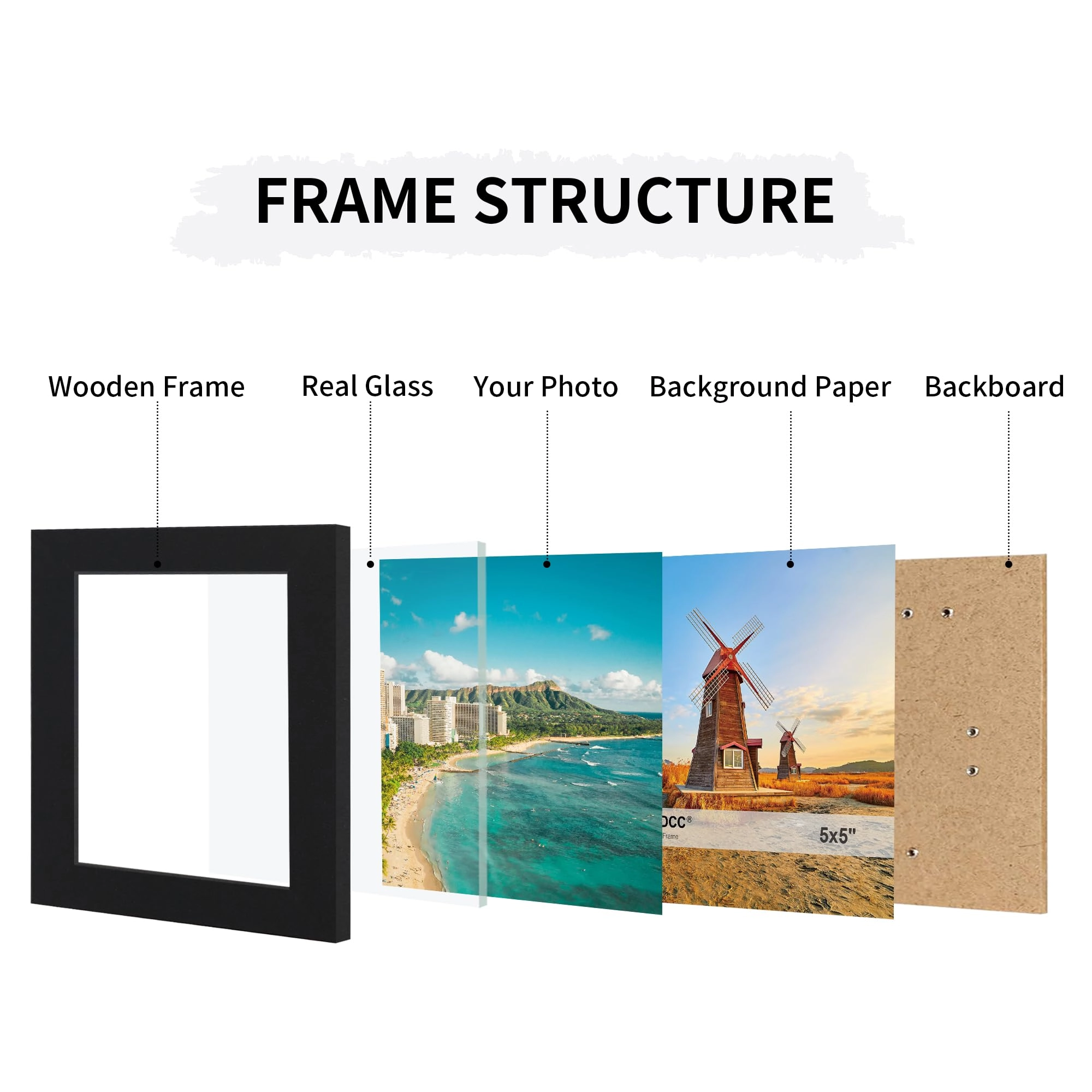 Collage Picture Frames - 5x5 in 3 Opening