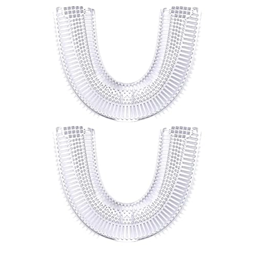 U Shaped Toothbrush Heads - 2pcs White