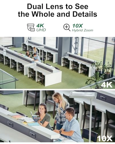 Dual Lens 4MP PTZ Wireless Security Camera