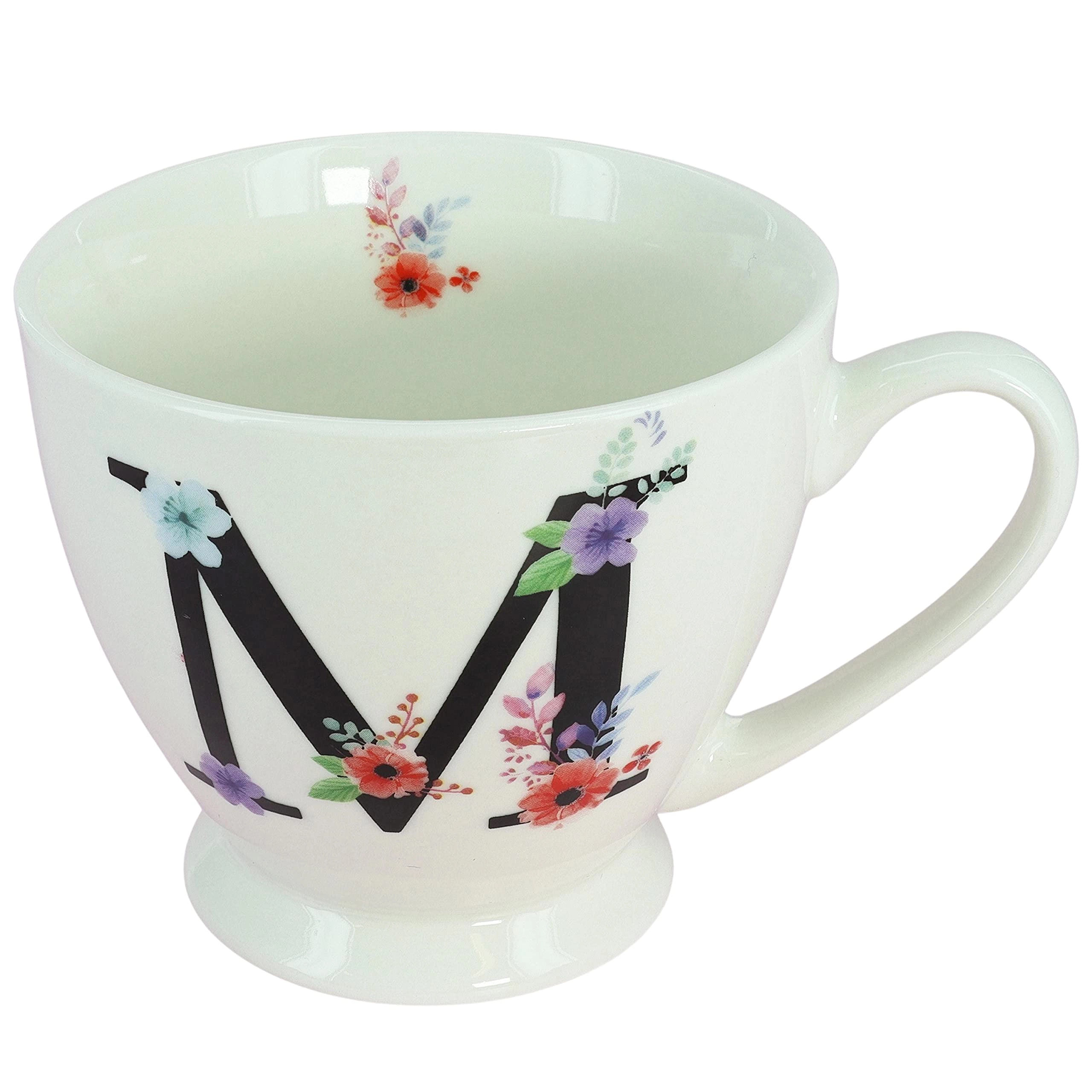 Blossom Monogram Ceramic Mug - 1 pcs - 450 ml