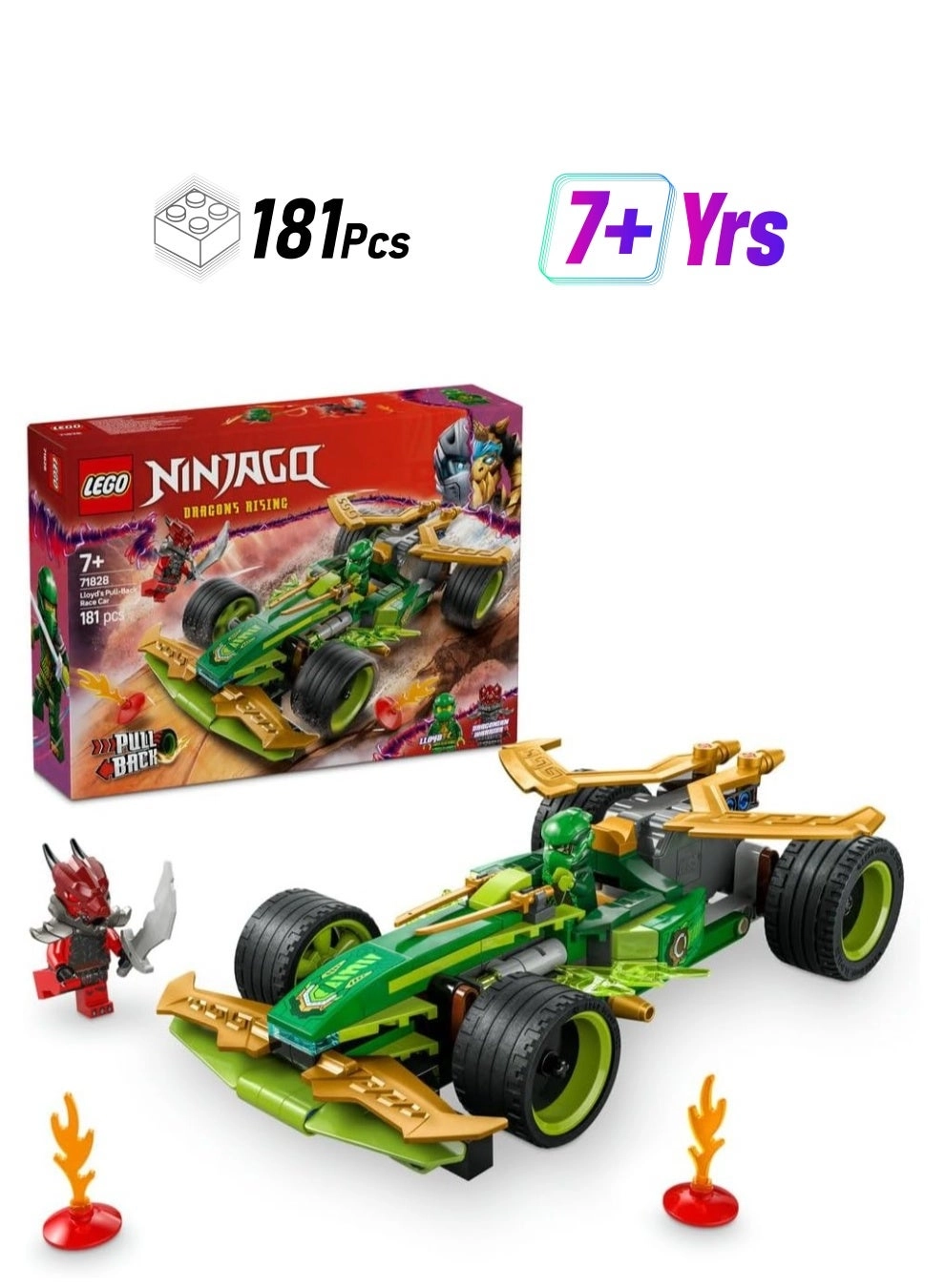 NINJAGO Lloyd's Pull-Back Race Car (71828)